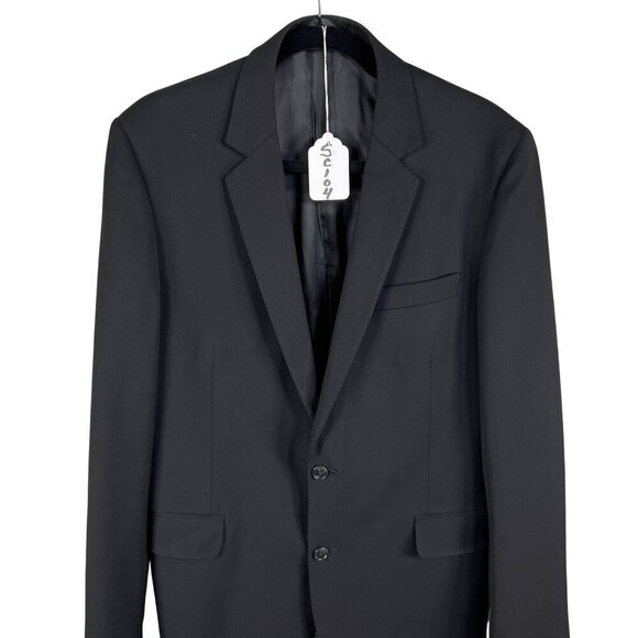 Batistini Mens 44L Black Single Breasted Blazer Italian Wool Sport Coat Timeless - Picture 16 of 16